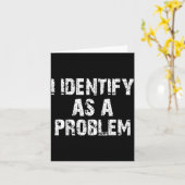 Carte S'identifier comme un problème drôle disant fauteu (Fleur jaune)