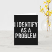 Carte S'identifier comme un problème humour drôle blague (Fleur jaune)