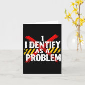Carte S'identifier comme un problème humour sarcastique (Fleur jaune)