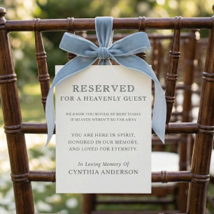 Carte Siège de cérémonie de mariage réservé à l'invité c