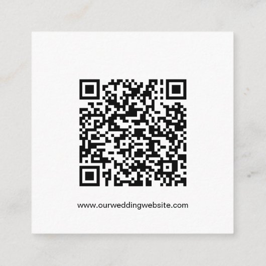 Carte SIENNA Bohemian RSVP, QR Code Insertion (Dos)