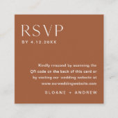 Carte SIENNA Bohemian RSVP, QR Code Insertion (Devant)