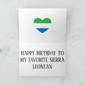 Carte Sierra Leone Drapeau patriotique Anniversaire (Intérieur)