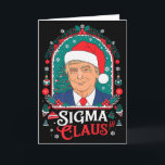 Carte Sigma Claus Festif Humour Politique Trump Chapeau<br><div class="desc">Sigma Claus Festif Humour Politique Trump Chapeau de Père Noël Premium</div>
