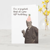 Carte Sigmund Freud Funny (Fleur jaune)