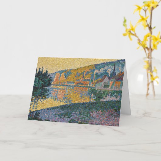 Carte Signac - The Andelys, Setting Sun, Opus 135 (Fleur jaune)