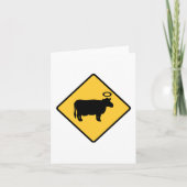 Carte Signal d'avertissement de la vache (Devant)