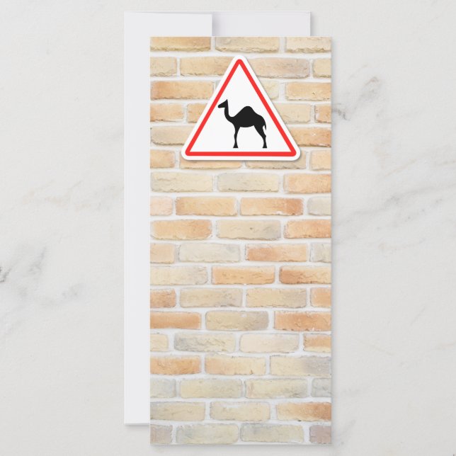 Carte Signal d'avertissement du chameau (Devant)