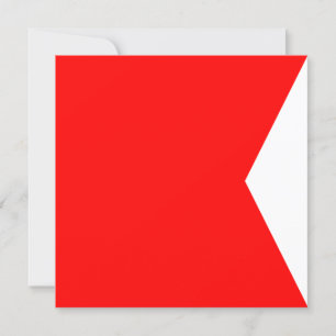 Carte Signal du drapeau nautique - Lettre Bravo B