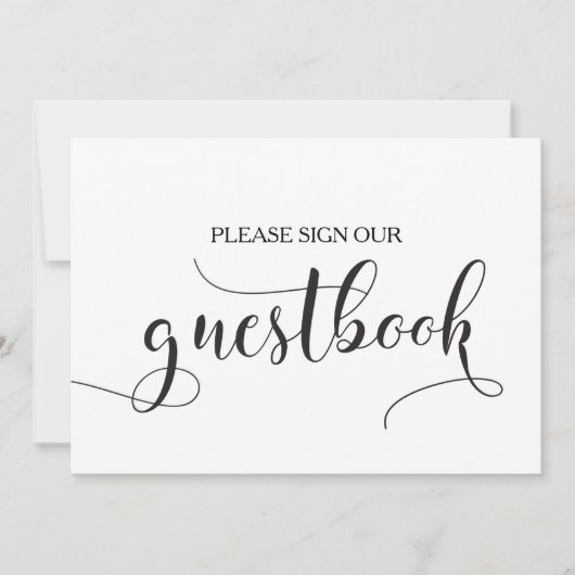 Carte Signal Mariage Calligraphy Guestbook (Devant)