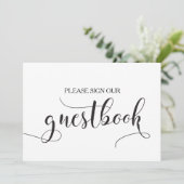 Carte Signal Mariage Calligraphy Guestbook (Debout devant)
