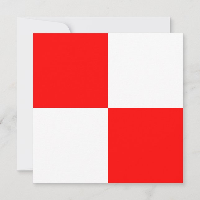 Carte Signal Nautique Signal Uniforme Lettre U (Devant)