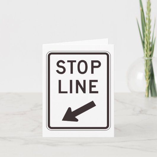 Carte Signal routier Stop Line (Devant)