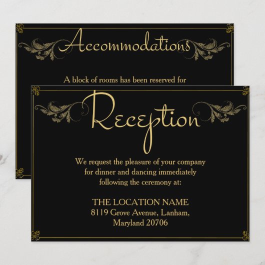 Carte Signale Mariage de la réception royale (Devant / Derrière)