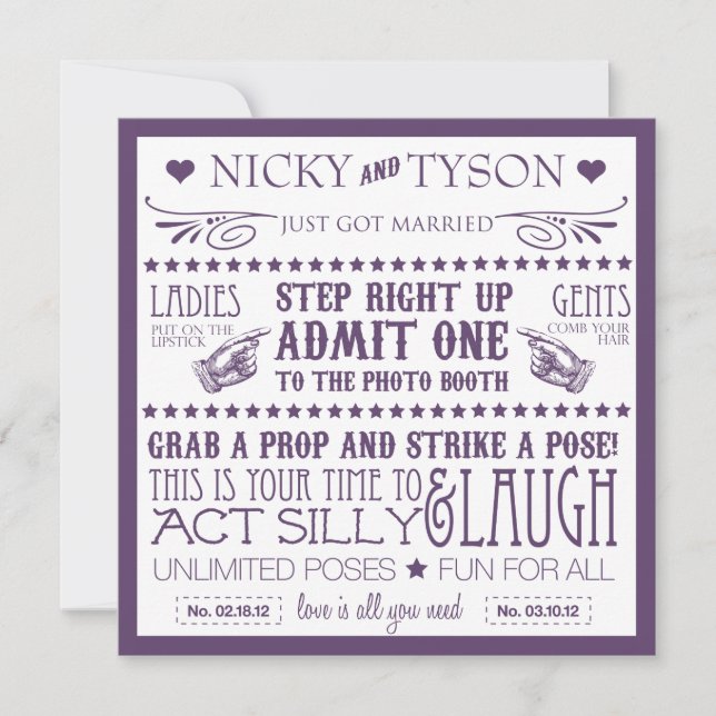 Carte Signalisation de la cabine photo (Devant)