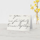 Carte Signature de Florence Nightingale (Fleur jaune)