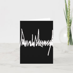 Carte Signature du président Trump Poitrine gauche blanc