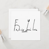 Carte Signature Federico García Lorca (Devant/Arrière en situation)