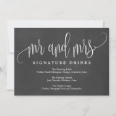 Carte Signature mariage Boissons Signal - Belle Calligra (Devant)