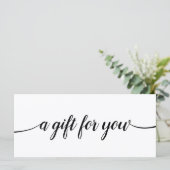 Carte Signature Script Salon Spa Certificat cadeau (Debout devant)