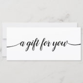 Carte Signature Script Salon Spa Certificat cadeau (Devant)