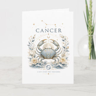 Carte Signe astrologique Cancer Vintage Horoscope Zodiaq