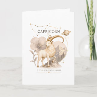 Carte Signe astrologique Capricorne vintage