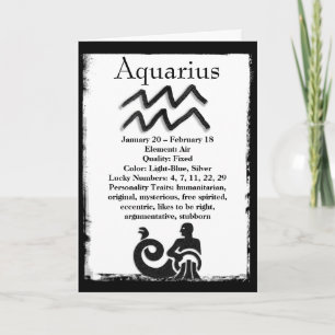 Carte Signe astrologique Verseau Horoscope Zodiaque