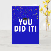 Carte Signe de diplôme et Casquette en Confetti (Fleur jaune)