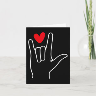 Carte Signe de la langue des signes Je t'aime Mignon Joy
