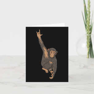 Carte Signe De La Main Asl Ily Monkey Perte Auditive Awa