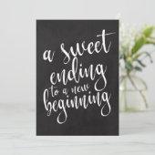 Carte Signe de mariage de tableau de bord doux et aborda (Debout devant)