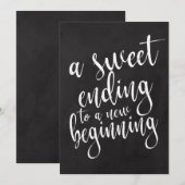 Carte Signe de mariage de tableau de bord doux et aborda (Devant / Derrière)