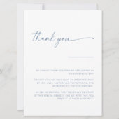 Carte SIGNE DE Merci Mariage de script moderne simple |  (Devant)