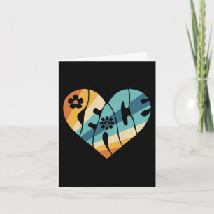 Carte Signe de paix amour 60s 70s Groovy Costume Hippie