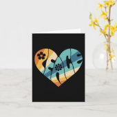 Carte Signe de paix amour années 60 70 Costume groovy hi (Fleur jaune)