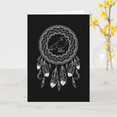 Carte Signe du zodiaque corbeau amérindien (Fleur jaune)