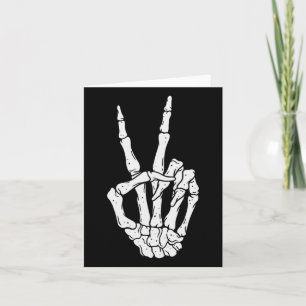 Carte Signe Halloween effrayant Squelette de paix main
