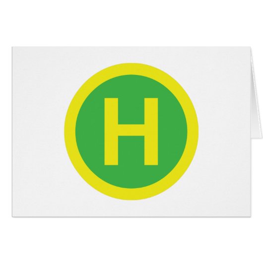 Carte signe Helipad (Devant horizontal)