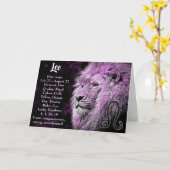 Carte SIGNE Horoscope Léo Joyeux Anniversaire (Fleur jaune)