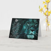 Carte SIGNE Horoscope Léo Joyeux Anniversaire (Fleur jaune)