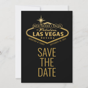 Carte Signe Mariage Las Vegas Gold Photo Enregistrer la