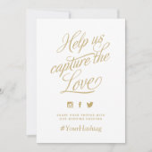 Carte Signe Mariage personnalisé or et blanc (Devant)