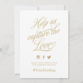 Carte Signe Mariage personnalisé or et blanc (Dos)