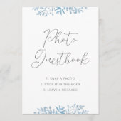 Carte Signe Mariage photo Blue Eucalyptus (Devant)