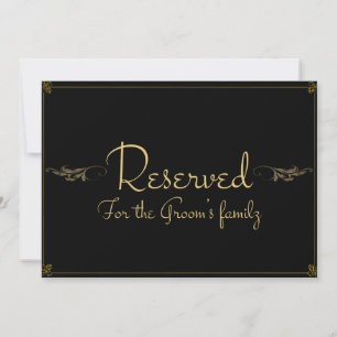 Carte SIGNE Mariage Royal de luxe "Réservé"