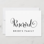 Carte SIGNE RÉSERVÉ Belle Calligraphie Sud (Dos)