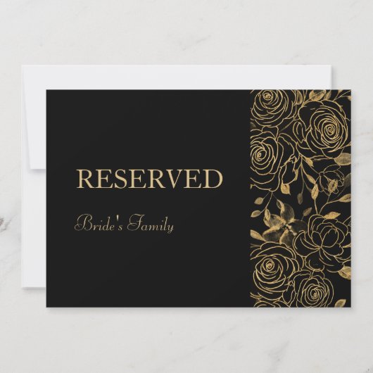 Carte SIGNE RÉSERVÉ Blooms GILDED (Dos)