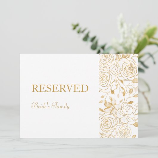 Carte SIGNE RÉSERVÉ Blooms GILDED (Debout devant)