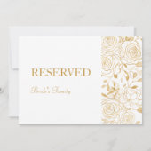 Carte SIGNE RÉSERVÉ Blooms GILDED (Dos)